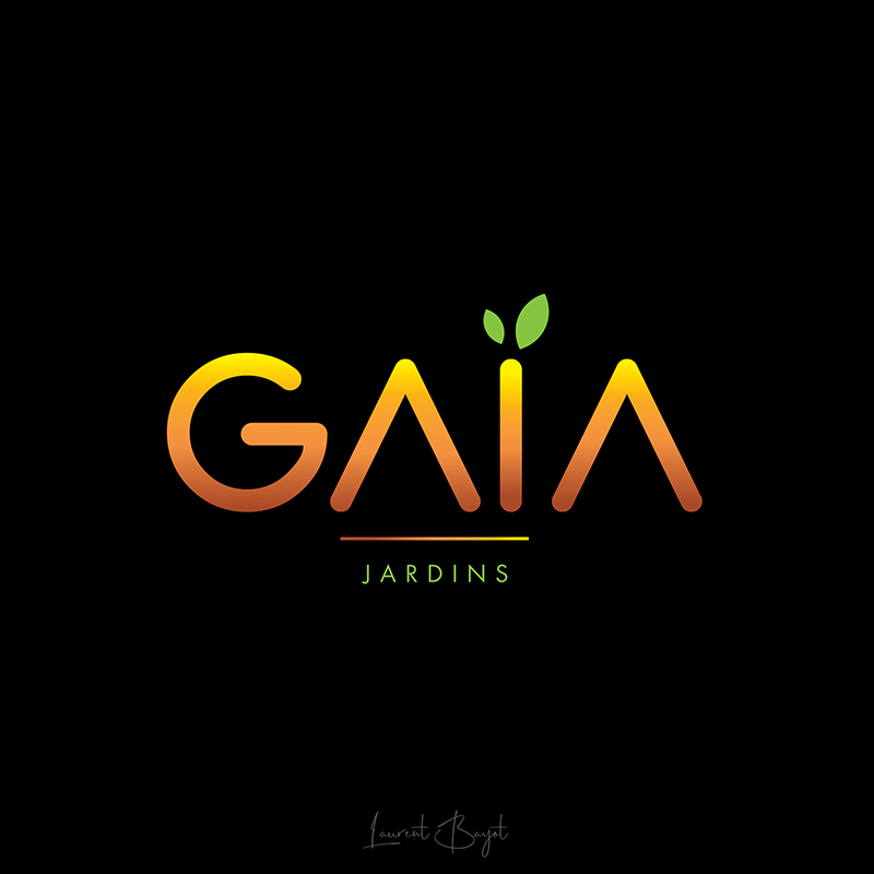 logo paysagiste orange jaune